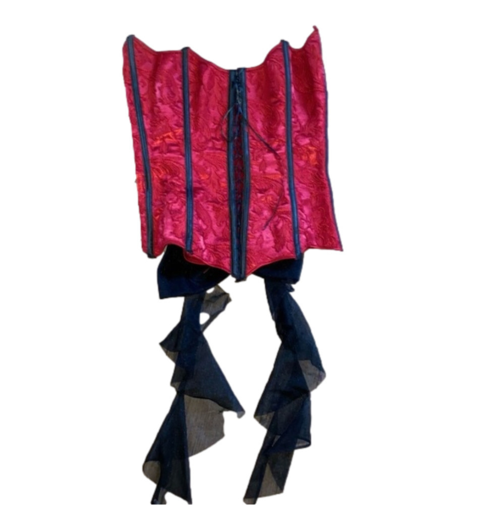 2/$30 LEG Avenue Vampire Demon Bow Corset Halloween Costume Ladies Sz L